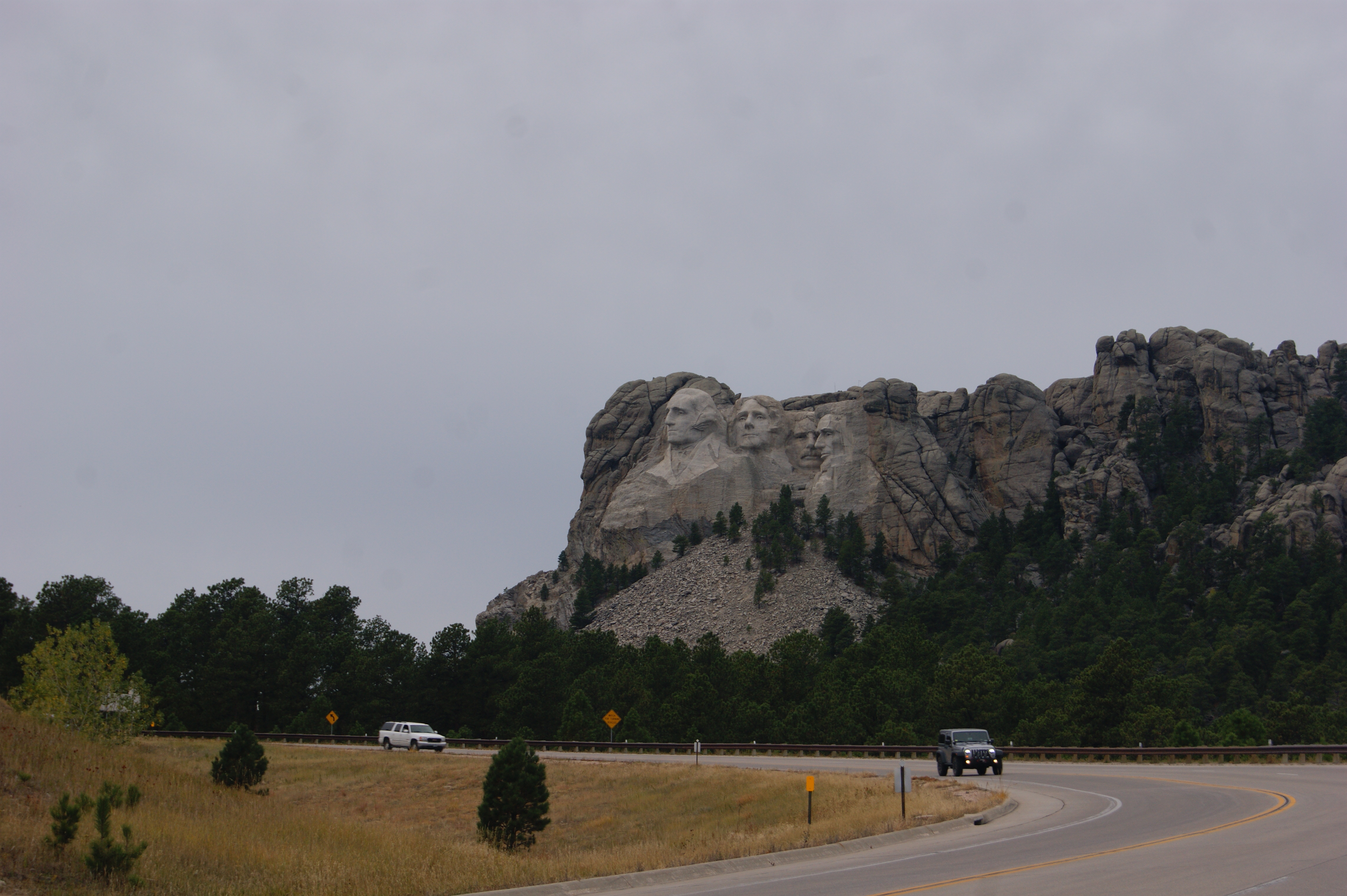 Driving in Mt Rushmore